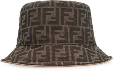 Fendi Bucket Hat In Brown