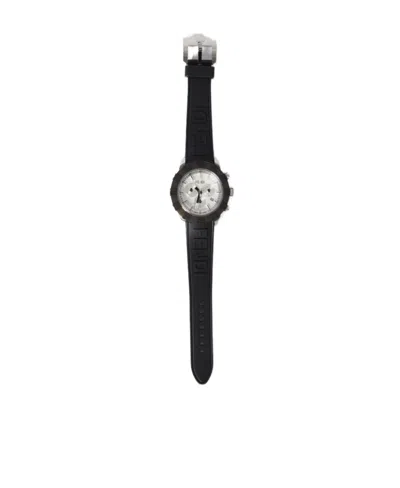 Fendi Fendastic 45mm Chronograph Watch In Black