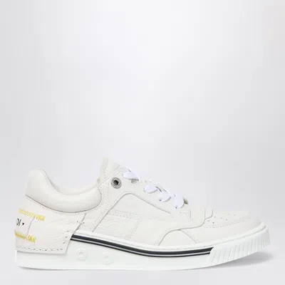 Fendi Fender Low-top Leather Sneakers For Women In White
