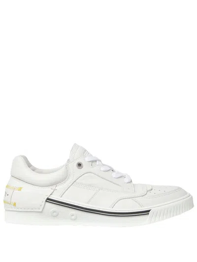 Fendi Fender Sneakers In Leather In White