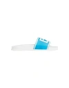 Fendi Men's Ff Rubber Slide Sandals In Blue