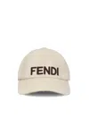 Fendi Chic Beige Cotton Baseball Cap For Women