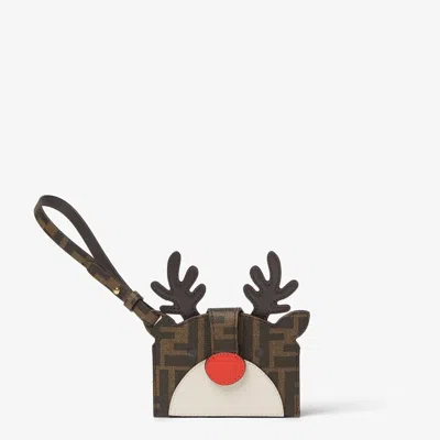 Fendi " Best Friends Forever" Cards Holder In Brown