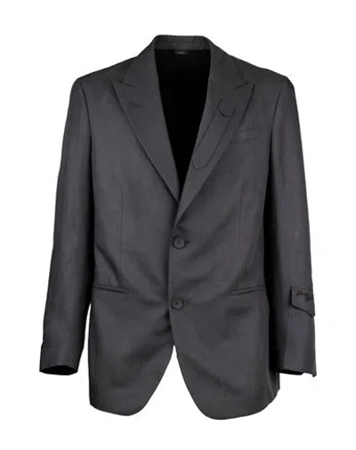 Fendi Blazer Man Blazer Grey Size 40 Lyocell In Black