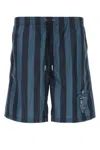Fendi Pequin Nylon Swim Boxer In Blue