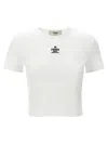 Fendi White Logo Cotton T-shirt In White