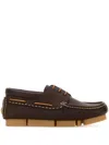 Fendi Chocolate Leather Deck Loafers