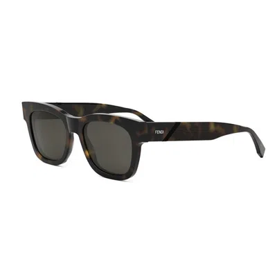 Fendi Diagonal Fe40132i 52a In 52a - Havana