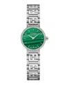 Fendi Diamond-embellished Watch With Green Malachite Dial