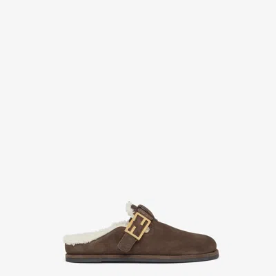 Fendi " Feel" Sabot In Brown