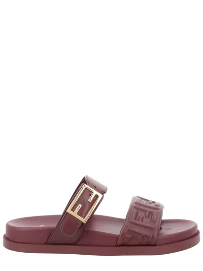 Fendi " Feel" Sandal In Brown