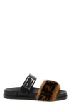 Fendi " Feel" Slides In Brown