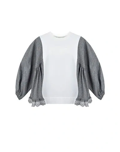 Fendi Babies'   Ff Logo Sweatshirt Toddler Girl Sweatshirt Grey Size 6 Cotton