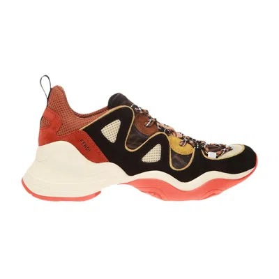 Pre-owned Fendi Ffluid Lace Up Low 'brandy' | Orange | Men's Size 7