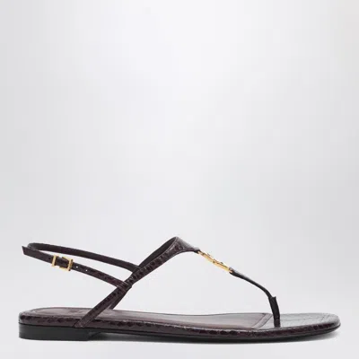 Fendi Ffold Dark Purple Sandal Women In Black