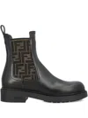 Fendi Ankle Boots With Elastic Side Panels In Black