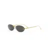 Fendi Fe4075us Oval-frame Metal Sunglasses In Gold