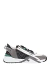 Fendi Black Ff Jacquard And Leather Running Sneakers In Multicolor