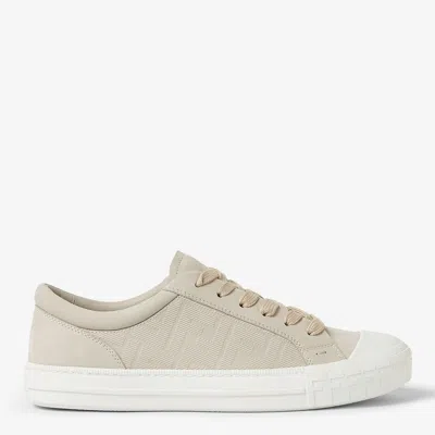 Fendi Flow Sneaker In Beige Nubuck Men In Neutral
