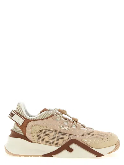Fendi Flow Sneaker In Neutral