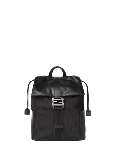 Fendi Flux Backpack In Black