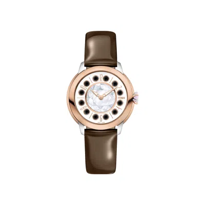 Pre-owned Fendi Ishine Mother Of Pearl Watch 'two Tone' | Gold | Women's Size Onesize