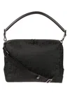 Fendi Large Lui Ff-pattern Messenger Bag In Black