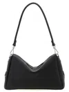 Fendi Medium Shoulder Bag Adjustable Strap Metal Hardware Textured Finish In Black