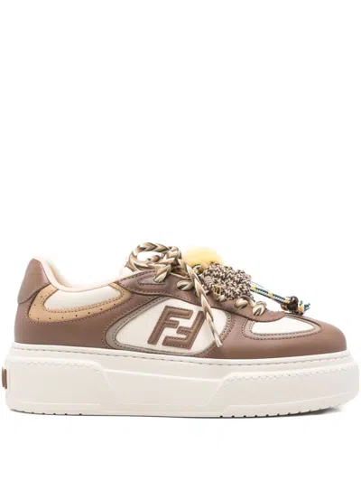 FENDI FENDI FENDI MATCH CHARM EMBELLISHED SNEAKERS