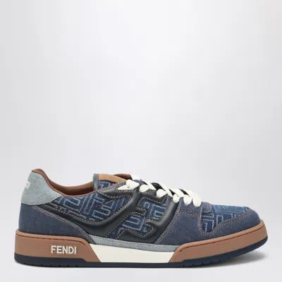 Fendi Match Jacquard Ff Sneaker Blue Men