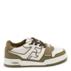 Fendi Green Match Leather Sneakers In Green