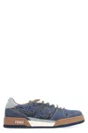 Fendi Match Jacquard Ff Sneaker Blue In Blue