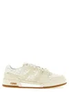 Fendi Match Ff Jacquard And Leather Sneakers In Neutral