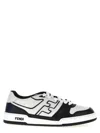 Fendi Leather Sneakers With Ff Lateral Logo In Multi