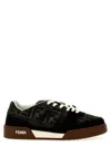 Fendi Match Monogram Low-top Sneakers In Black