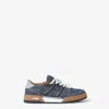 Fendi Match Denim Ff Embossed Sneakers Blue In Blue