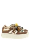 Fendi Sneakers Chunky Sole Contrast Panels In Multi