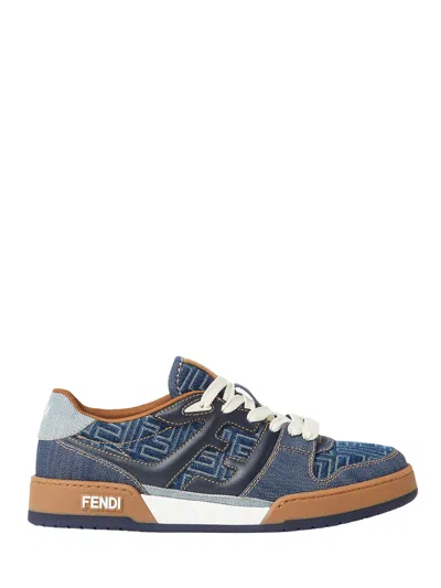 Fendi Match Jacquard Ff Sneaker Blue In Multi