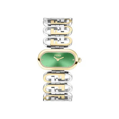 Pre-owned Fendi O'lock Diamond Watch 'two Tone' | Gold | Women's Size Onesize