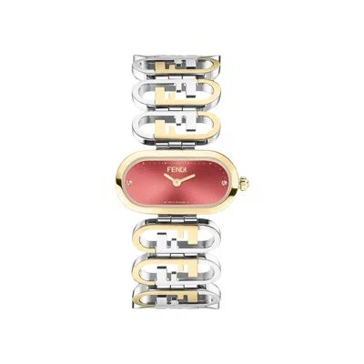 Pre-owned Fendi O'lock Diamond Watch 'two Tone' | Gold | Women's Size Onesize