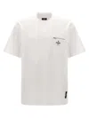 Fendi Men White Crewneck T-shirt With Log Print On The Front In Cotton Man