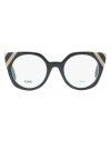 Fendi Oval Ff0246 Eyeglasses Woman Eyeglass Frame Grey Size 48 Acetate In Blue