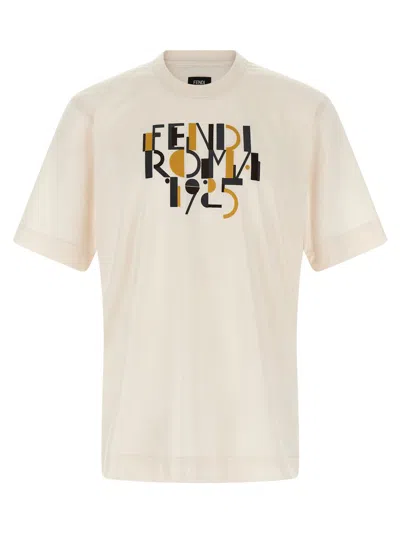 FENDI FENDI 'FENDI ROMA 1925' PRINT T-SHIRT