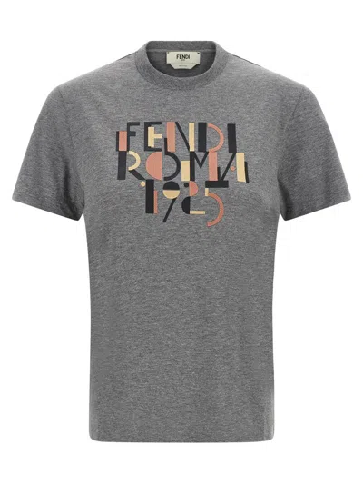 Fendi Roma 1925 T-shirt Gray