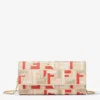 Fendi Ff Chain Continental Wallet In Sand