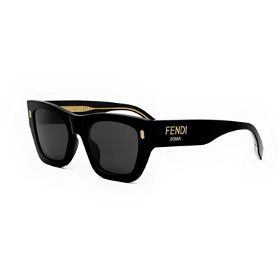 Fendi Roma Fe40100i 01a In Black/gray Solid