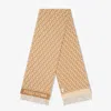 Fendi Camel Wool And Cashmere Scarf In Neutral