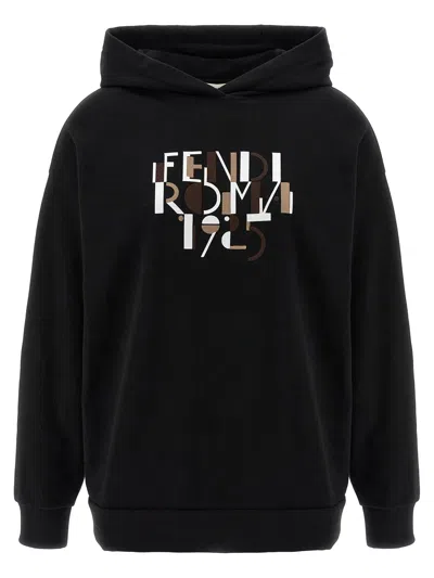 Fendi ' Roma' Sweatshirt In Black