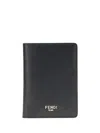 Fendi Vertical Ff All Over Card Holder Wallets Black
