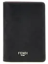 Fendi Vertical Ff All Over Card Holder Wallets Black